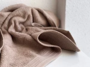 полотенце махровое imperial коричневое (86 × 150, коричневый)