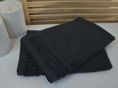 полотенце махровое carrara темно-серый (30 × 50, темно-серый)